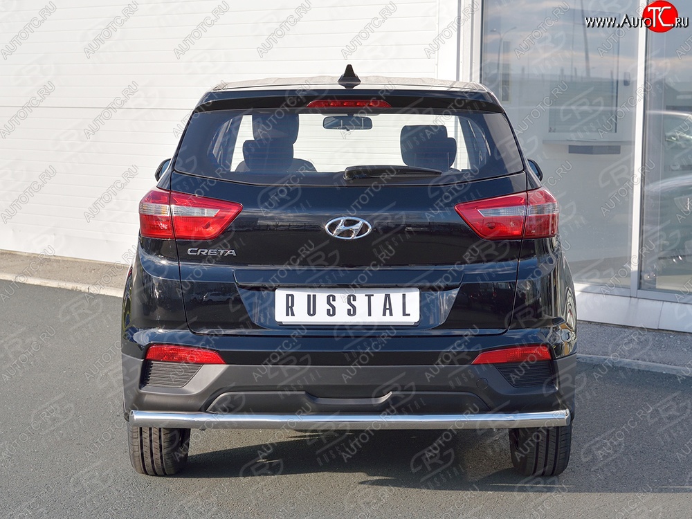 16 999 р. Защита заднего бампера (Ø63 мм, нержавейка) SLITKOFF  Hyundai Creta  GS (2015-2021) дорестайлинг, рестайлинг  с доставкой в г. Набережные‑Челны