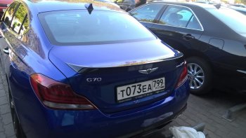 7 949 р. Спойлер на багажник АвтоКрат Hyundai Genesis DH седан рестайлинг (2014-2017) (Неокрашенный)  с доставкой в г. Набережные‑Челны. Увеличить фотографию 4