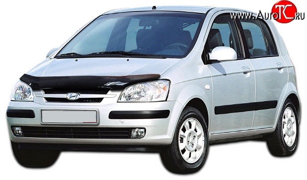 2 599 р. Дефлектор капота NovLine Hyundai Getz TB хэтчбэк 5 дв. дорестайлинг (2002-2005)  с доставкой в г. Набережные‑Челны