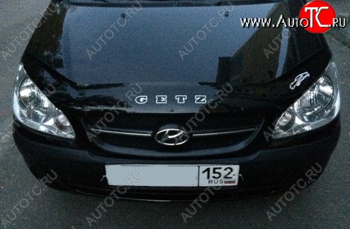 999 р. Дефлектор капота Russtal Hyundai Getz TB хэтчбэк 5 дв. рестайлинг (2005-2010)  с доставкой в г. Набережные‑Челны