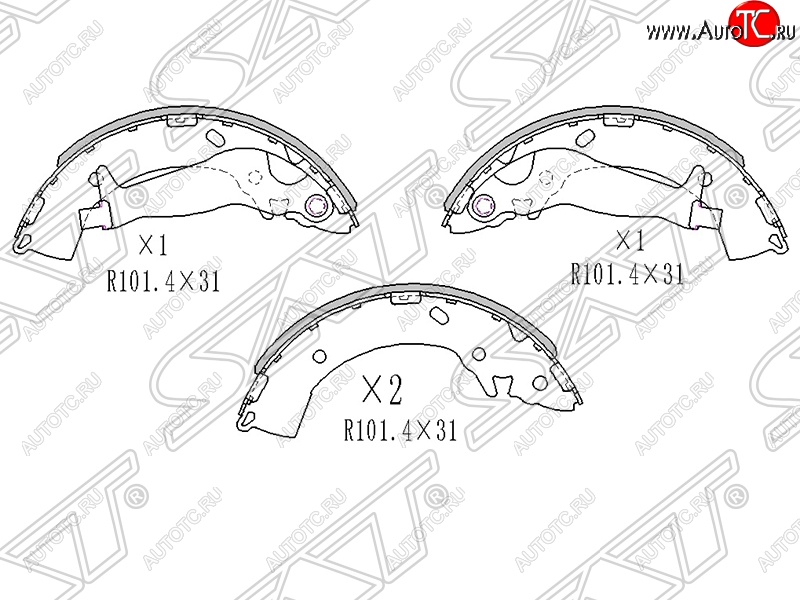 1 589 р. Колодки тормозные SAT (задние)  Hyundai Getz  TB - Solaris  RBr  с доставкой в г. Набережные‑Челны