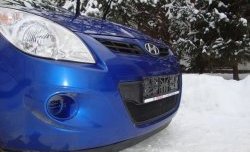 1 469 р. Сетка на бампер Russtal (черная) Hyundai i20 PB хэтчбэк дорестайлинг (2008-2012)  с доставкой в г. Набережные‑Челны. Увеличить фотографию 3