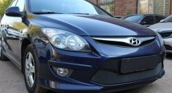 1 469 р. Сетка на бампер Russtal (черная)  Hyundai I30  FD (2010-2012) универсал рестайлинг, хэтчбэк 5 дв. рестайлинг  с доставкой в г. Набережные‑Челны. Увеличить фотографию 3