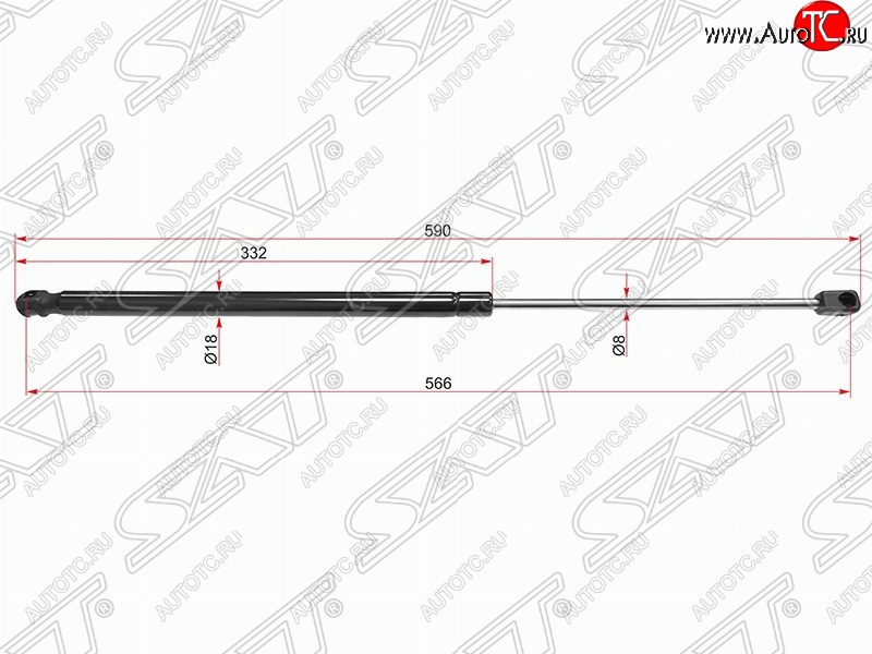 699 р. Упор крышки багажника SAT (газовый)  Hyundai I30  FD (2007-2010) хэтчбек дорестайлинг  с доставкой в г. Набережные‑Челны