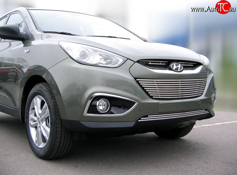 2 999 р. Нижняя декоративная вставка воздухозаборника Berkut Hyundai IX35 LM дорестайлинг (2009-2013)  с доставкой в г. Набережные‑Челны