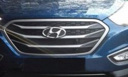 5 749 р. Хромированые накладки решетки радиатора СТ Hyundai Tucson TL дорестайлинг (2015-2018)  с доставкой в г. Набережные‑Челны. Увеличить фотографию 2