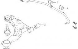 399 р. Полиуретановая втулка стабилизатора передней подвески Точка Опоры (22,8 мм) Hyundai Matrix 1 FC дорестайлинг (2001-2005)  с доставкой в г. Набережные‑Челны. Увеличить фотографию 2