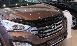 Дефлектор капота NovLine Hyundai Santa Fe DM дорестайлинг (2012-2016)