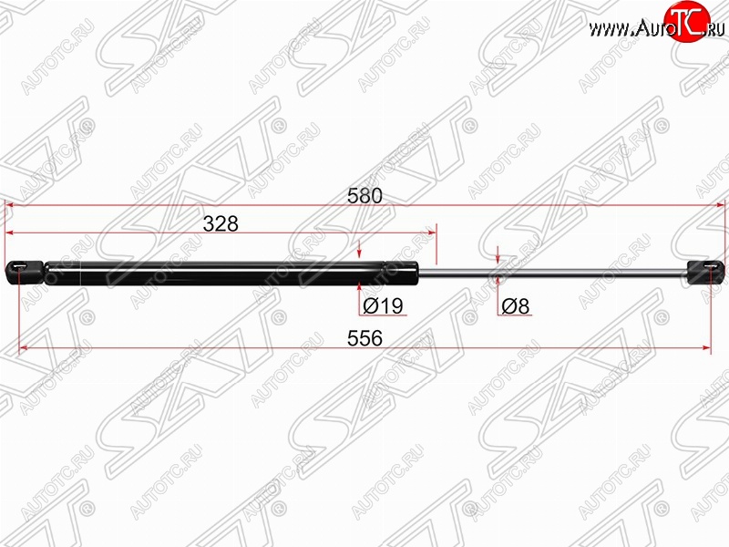 779 р. Упор крышки багажника SAT (газовый)  Hyundai Santa Fe  SM (2000-2012)  с доставкой в г. Набережные‑Челны