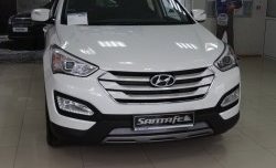 1 539 р. Сетка на бампер Russtal (хром) Hyundai Santa Fe DM дорестайлинг (2012-2016)  с доставкой в г. Набережные‑Челны. Увеличить фотографию 2