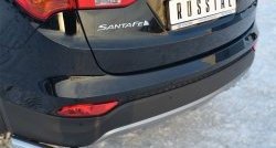 12 999 р. Защита заднего бампера (Ø63 мм уголки, нержавейка) SLITKOFF Hyundai Santa Fe DM дорестайлинг (2012-2016)  с доставкой в г. Набережные‑Челны. Увеличить фотографию 2