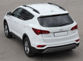 8 799 р. Комплект рейлингов АПС  Hyundai Santa Fe  DM (2012-2019) дорестайлинг, рестайлинг (Черные, без поперечин)  с доставкой в г. Набережные‑Челны. Увеличить фотографию 4