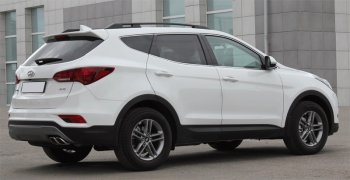 8 799 р. Комплект рейлингов АПС  Hyundai Santa Fe  DM (2012-2019) дорестайлинг, рестайлинг (Черные, без поперечин)  с доставкой в г. Набережные‑Челны. Увеличить фотографию 5