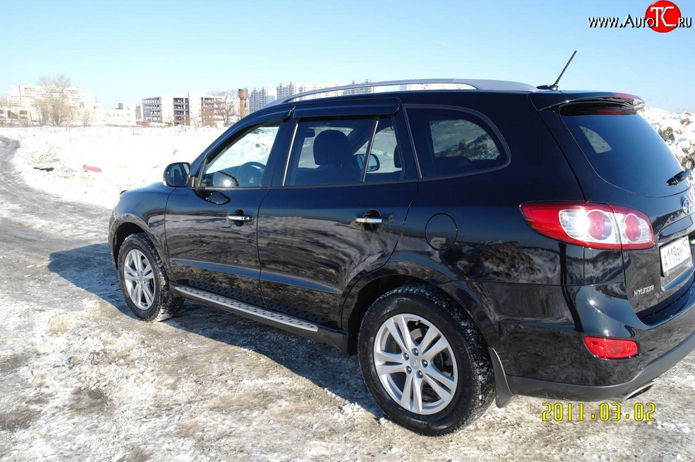 13 549 р. Пороги BMW Style Hyundai Santa Fe CM рестайлинг (2009-2012)  с доставкой в г. Набережные‑Челны