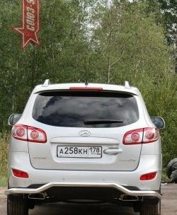 11 159 р. Защита заднего бампера Souz-96 (d60) Hyundai Santa Fe CM рестайлинг (2009-2012)  с доставкой в г. Набережные‑Челны. Увеличить фотографию 3