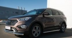 24 649 р. Широкая защита порогов SLITKOFF  Hyundai Grand Santa Fe  1 DM (2013-2016) дорестайлинг  с доставкой в г. Набережные‑Челны. Увеличить фотографию 4