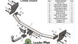 6 799 р. Фаркоп (седан) Лидер Плюс.  Hyundai Solaris  HCR (2017-2022) седан дорестайлинг, седан рестайлинг (Без электропакета)  с доставкой в г. Набережные‑Челны. Увеличить фотографию 2