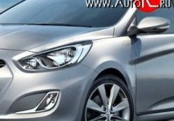 4 299 р. Переднее левое крыло Стандартное Hyundai Solaris RBr седан дорестайлинг (2010-2014) (Окрашенное)  с доставкой в г. Набережные‑Челны. Увеличить фотографию 2