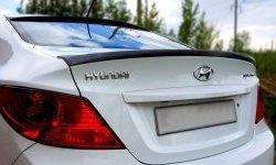 3 089 р. Козырёк на заднее стекло Драйв  Hyundai Solaris  RBr (2010-2017) седан дорестайлинг, седан рестайлинг (Неокрашенный)  с доставкой в г. Набережные‑Челны. Увеличить фотографию 3