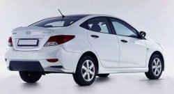 3 599 р. Пороги накладки Sport Hyundai Solaris RBr седан дорестайлинг (2010-2014) (Неокрашенные)  с доставкой в г. Набережные‑Челны. Увеличить фотографию 6