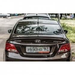 4 499 р. Лип спойлер HS-2 Hyundai Solaris RBr седан дорестайлинг (2010-2014) (Неокрашенный)  с доставкой в г. Набережные‑Челны. Увеличить фотографию 3