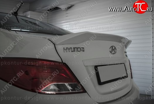 5 399 р. Лип спойлер Zeus Hyundai Solaris RBr седан дорестайлинг (2010-2014) (Неокрашенный)  с доставкой в г. Набережные‑Челны