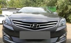 1 539 р. Сетка на бампер Russtal (хром) Hyundai Solaris RBr седан рестайлинг (2014-2017)  с доставкой в г. Набережные‑Челны. Увеличить фотографию 6