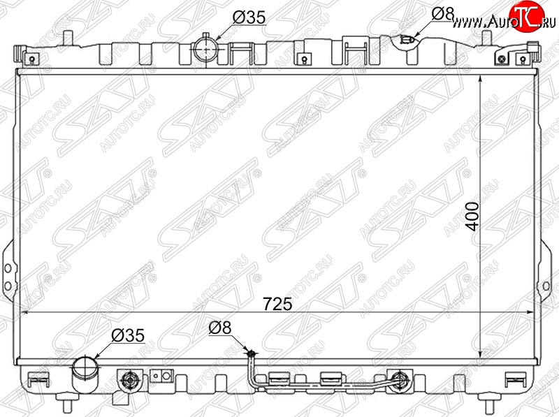 10 699 р. Радиатор двигателя SAT (пластинчатый, 2.0/2.0D/2.7, МКПП/АКПП)  Hyundai Trajet (1999-2008)  с доставкой в г. Набережные‑Челны