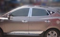 3 749 р. Накладки на верхнюю часть по периметру окон боковых дверей СТ Hyundai Tucson LM (2010-2017) (Неокрашенные)  с доставкой в г. Набережные‑Челны. Увеличить фотографию 1