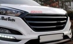 9 649 р. Решётка радиатора CT Hyundai Tucson LM (2010-2017) (Неокрашенная)  с доставкой в г. Набережные‑Челны. Увеличить фотографию 4