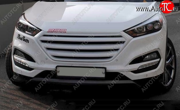 9 649 р. Решётка радиатора CT Hyundai Tucson LM (2010-2017) (Неокрашенная)  с доставкой в г. Набережные‑Челны