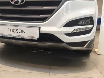 5 649 р. Накладка на передний бампер АвтоКрат Hyundai Tucson TL дорестайлинг (2015-2018) (Неокрашенная)  с доставкой в г. Набережные‑Челны. Увеличить фотографию 4