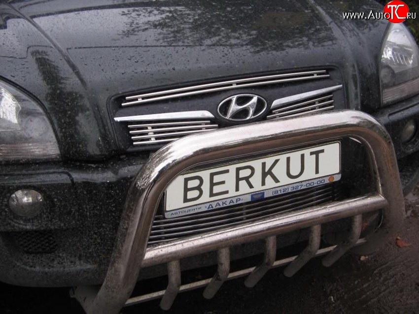 4 799 р. Декоративная вставка воздухозаборника Berkut Hyundai Tucson JM (2004-2010)  с доставкой в г. Набережные‑Челны