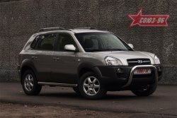 18 764 р. Защита переднего бампера Souz-96 (d76) Hyundai Tucson JM (2004-2010)  с доставкой в г. Набережные‑Челны. Увеличить фотографию 3