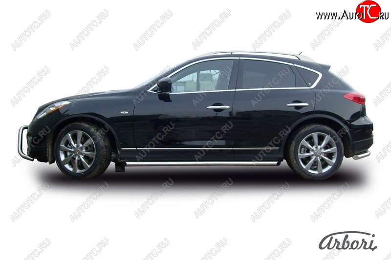 15 749 р. Защита штатных порогов Arbori (нержавейка, d57 mm). INFINITI EX35 J50 (2007-2013)  с доставкой в г. Набережные‑Челны