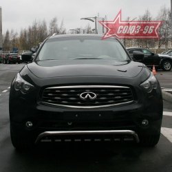 29 384 р. Защита переднего бампера Souz-96 (d60) INFINITI FX50 S51 рестайлинг (2012-2014)  с доставкой в г. Набережные‑Челны. Увеличить фотографию 2