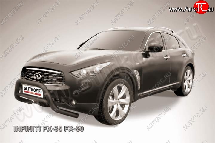 34 749 р. Кенгурятник d76 низкий  INFINITI FX35  S51 - FX50  S51 (Цвет: серебристый)  с доставкой в г. Набережные‑Челны