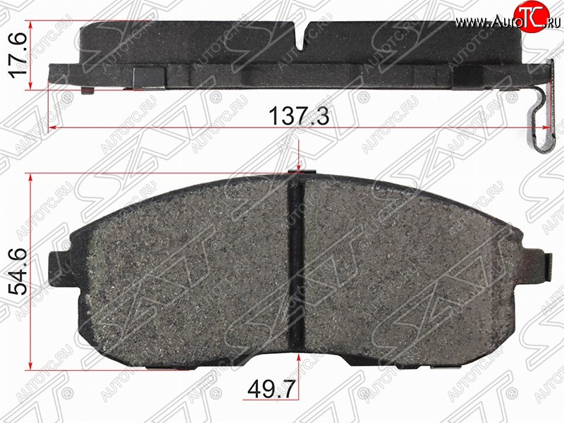 1 449 р. Комплект тормозных колодок SAT  INFINITI G35  V36 (2006-2015), Nissan Cefiro  A33 (1998-2003), Nissan Pulsar (2013-2015), Nissan Teana  2 J32 (2008-2011)  с доставкой в г. Набережные‑Челны