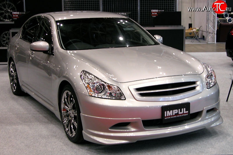 23 899 р. Накладка на передний бампер Impul INFINITI G35 V36 седан (2006-2015) (Неокрашенная)  с доставкой в г. Набережные‑Челны