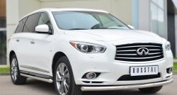 17 999 р. Одинарная защита переднего бампера диаметром 63 мм SLITKOFF  INFINITI JX35 (2012-2014)  с доставкой в г. Набережные‑Челны. Увеличить фотографию 4