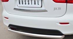 16 799 р. Одинарная защита заднего бампера из трубы диаметром 63 мм SLITKOFF  INFINITI JX35 (2012-2014)  с доставкой в г. Набережные‑Челны. Увеличить фотографию 2