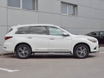 26 999 р. Широкая защита порогов с трубой диаметром 42 мм SLITKOFF v1 INFINITI QX60 L50 рестайлинг (2016-2021)  с доставкой в г. Набережные‑Челны. Увеличить фотографию 3