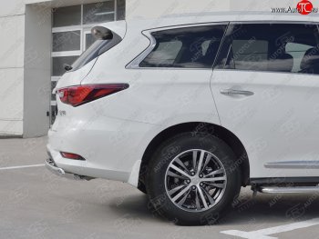 17 749 р. Защита заднего бампера (Ø75x42 мм, нержавейка) Russtal INFINITI QX60 L50 рестайлинг (2016-2021)  с доставкой в г. Набережные‑Челны. Увеличить фотографию 2