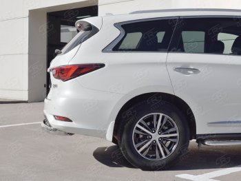 20 399 р. Одинарная защита заднего бампера из трубы диаметром 76 мм SLITKOFF INFINITI QX60 L50 рестайлинг (2016-2021)  с доставкой в г. Набережные‑Челны. Увеличить фотографию 3