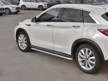 Порожки для ног SLITKOFF (Ø42 мм) INFINITI (Инфинити) Qx50 (КуХ50)  J55 (2017-2022) J55