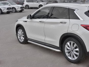 Порожки для ног SLITKOFF (Ø63 мм) INFINITI (Инфинити) Qx50 (КуХ50)  J55 (2017-2022) J55