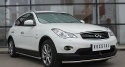 17 299 р. Одинарная защита переднего бампера из трубы диаметром 42 мм SLITKOFF INFINITI Qx50 J50 дорестайлинг (2013-2016)  с доставкой в г. Набережные‑Челны. Увеличить фотографию 4