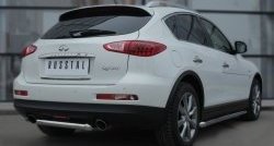 13 299 р. Защита порогов из круглой трубы диаметром 63 мм SLITKOFF  INFINITI Qx50  J50 (2013-2016) дорестайлинг  с доставкой в г. Набережные‑Челны. Увеличить фотографию 4