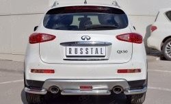 15 999 р. Защита заднего бампера (Ø63 мм, нержавейка) SLITKOFF INFINITI Qx50 J50 дорестайлинг (2013-2016)  с доставкой в г. Набережные‑Челны. Увеличить фотографию 1