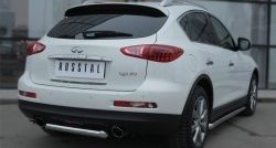 Одинарная защита заднего бампера из короткой трубы диаметром 63 мм SLITKOFF INFINITI (Инфинити) Qx50 (КуХ50)  J50 (2013-2016) J50 дорестайлинг